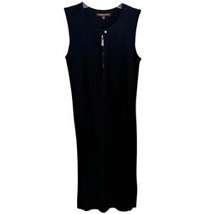 ADRIENNE VITTADINI Women's Navy Blue Bodycon Thin Knit Sleeveless Dress ~ XS